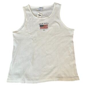 Glitter NWT Y2kOld Navy White Ribbed Top